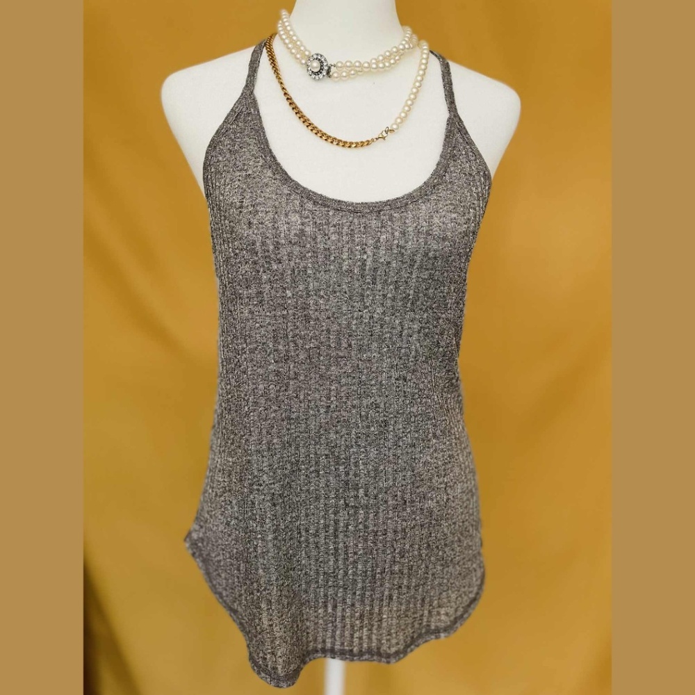 Abercrombie and Fitch Ribbed Knit Spaghetti Strap Tank Top – Stretch Cami Soft M